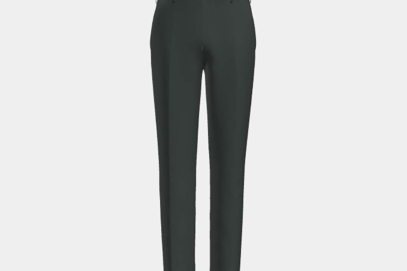 Pantalone su misura lana 130s verde Caccioppoli