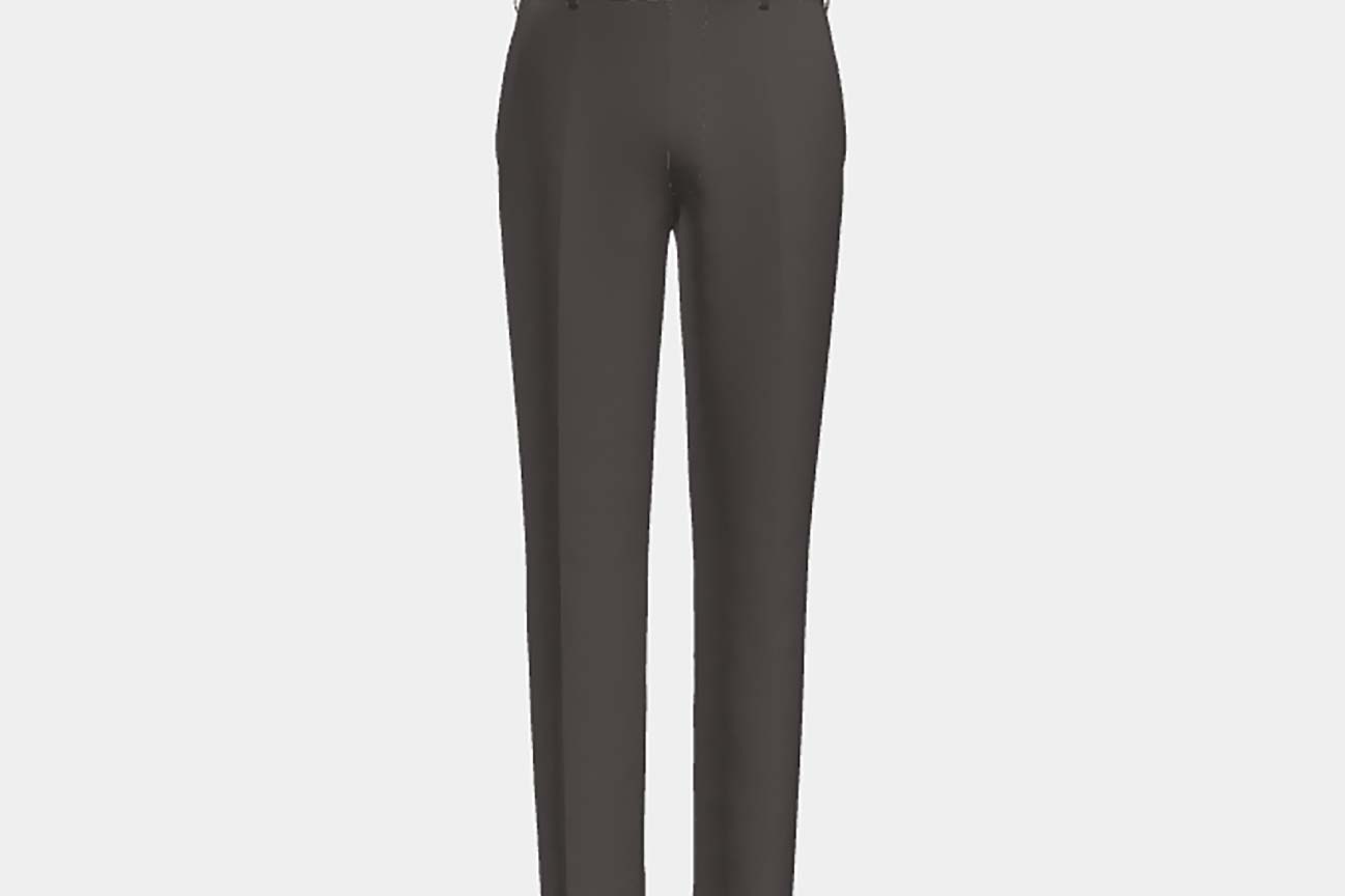 Pantalone su misura lana e seta 150s marrone Caccioppoli