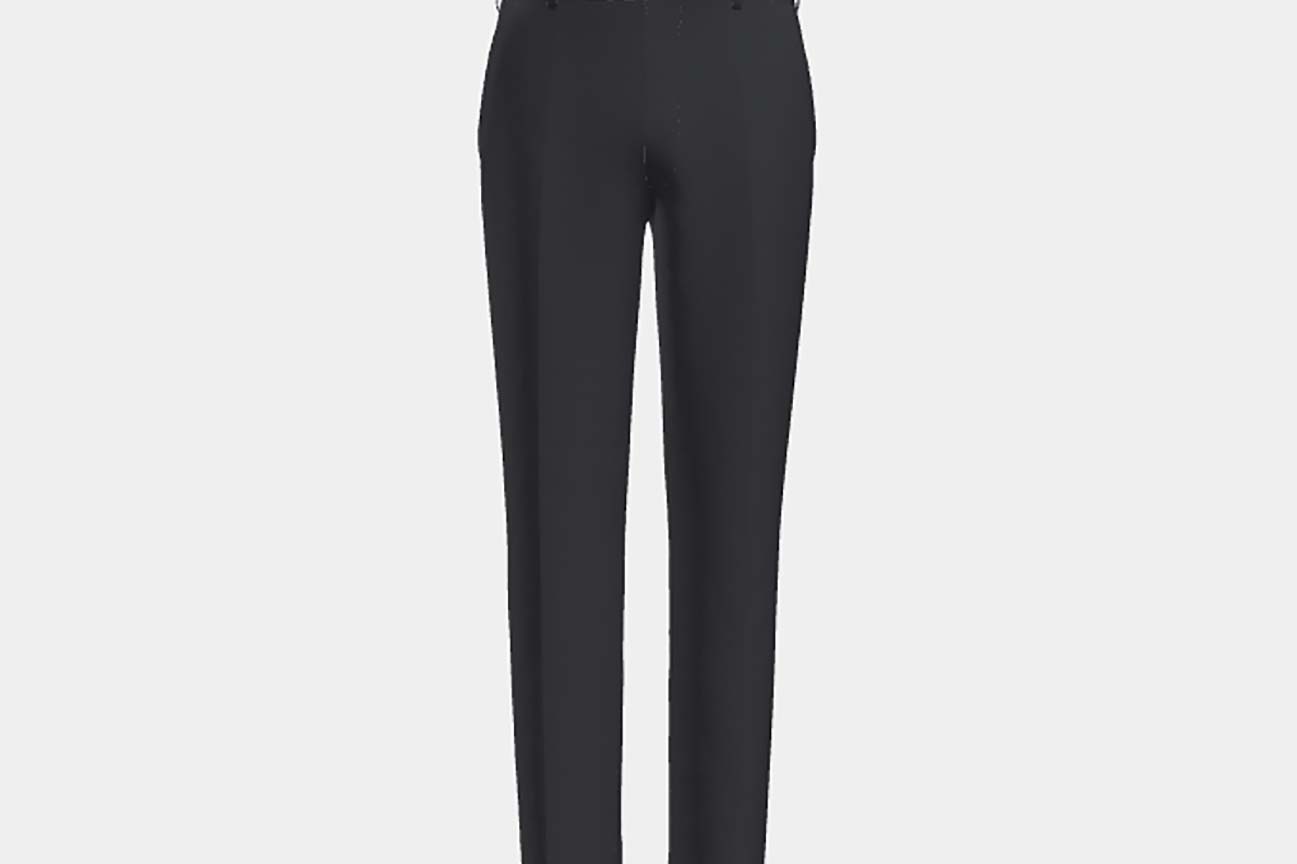 Pantalone su misura lana 120s blu Canonico