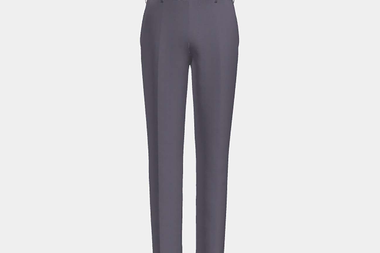 Pantalone su misura lana e seta 150s viola Caccioppoli