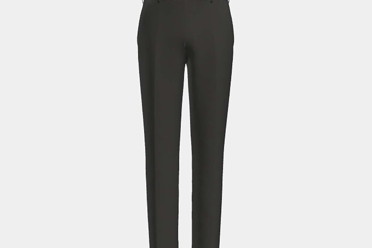 Pantalone su misura lana 110s grigio Canonico