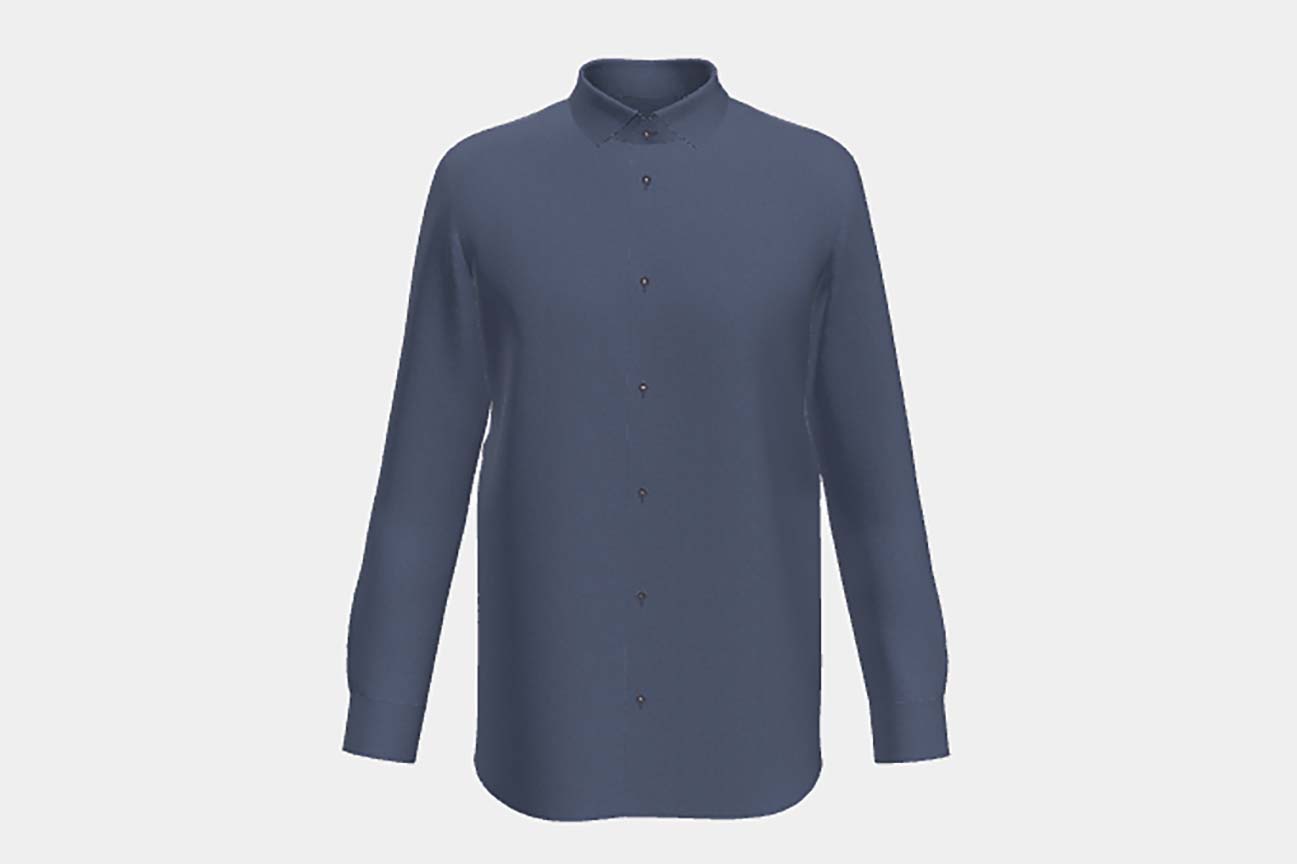 Camicia su misura blu