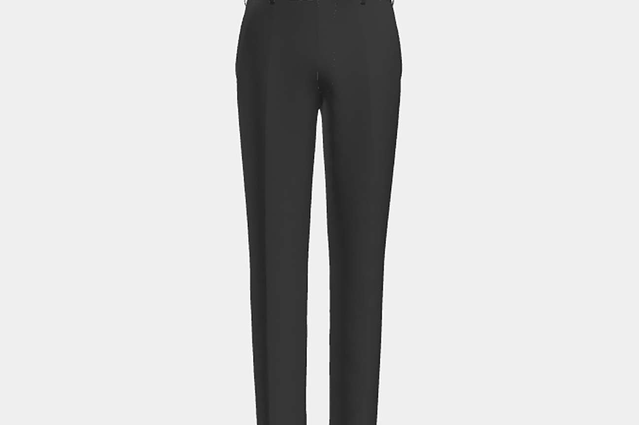 Pantalone su misura lana e seta120s nero Canonico