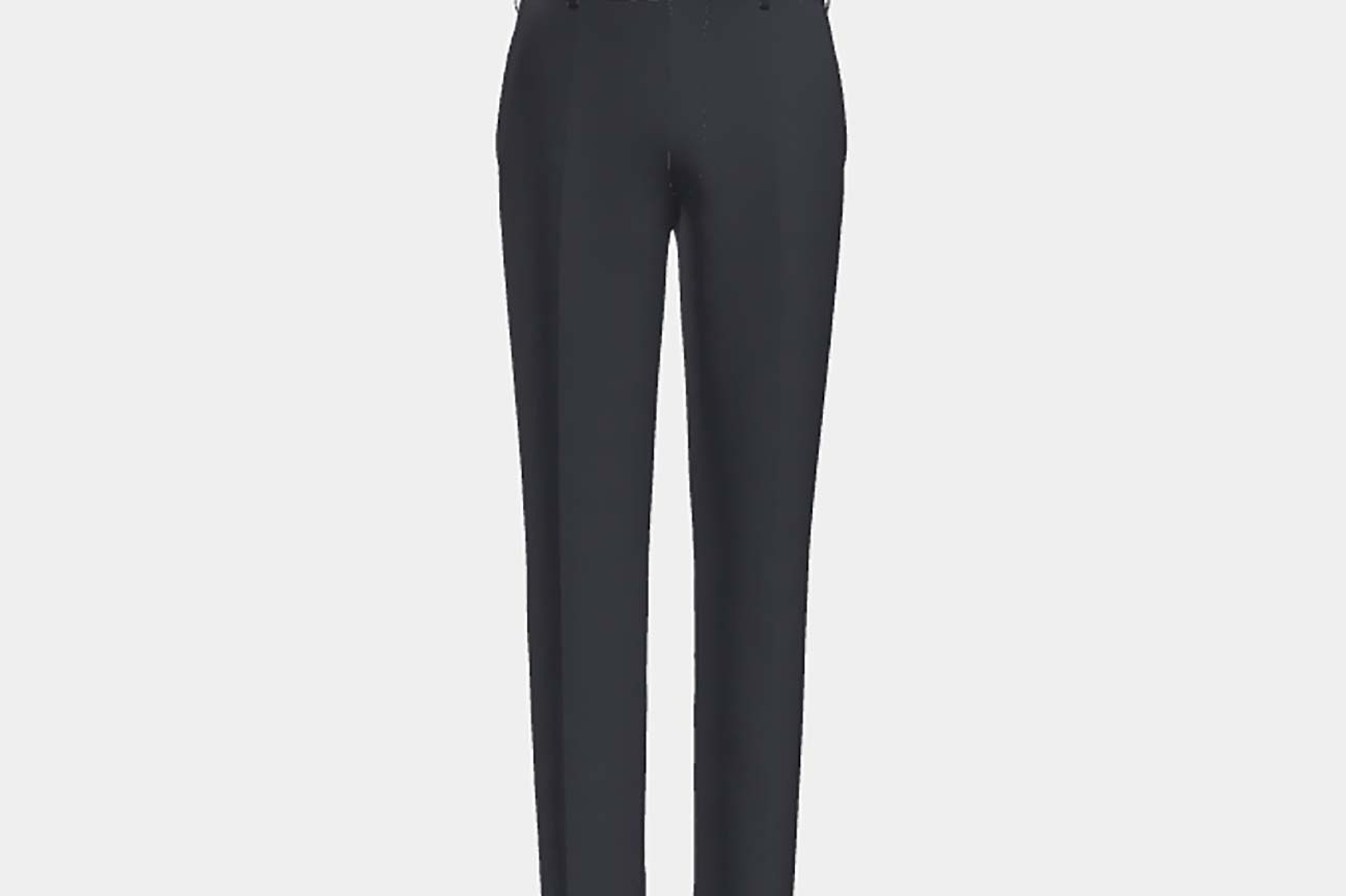 Pantalone su misura lana 110s blu Canonico