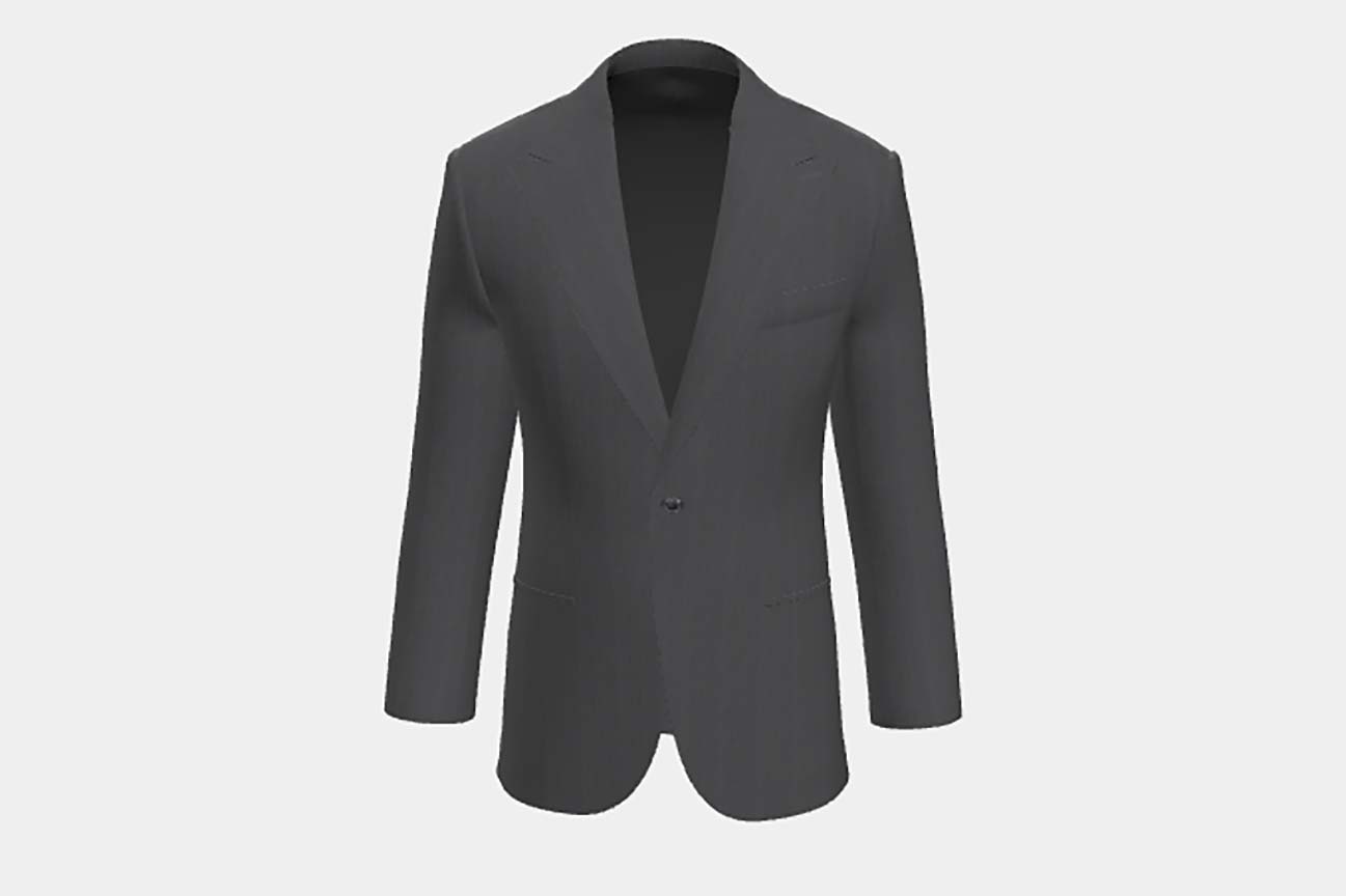 Giacca su misura lana 110s grigio Canonico