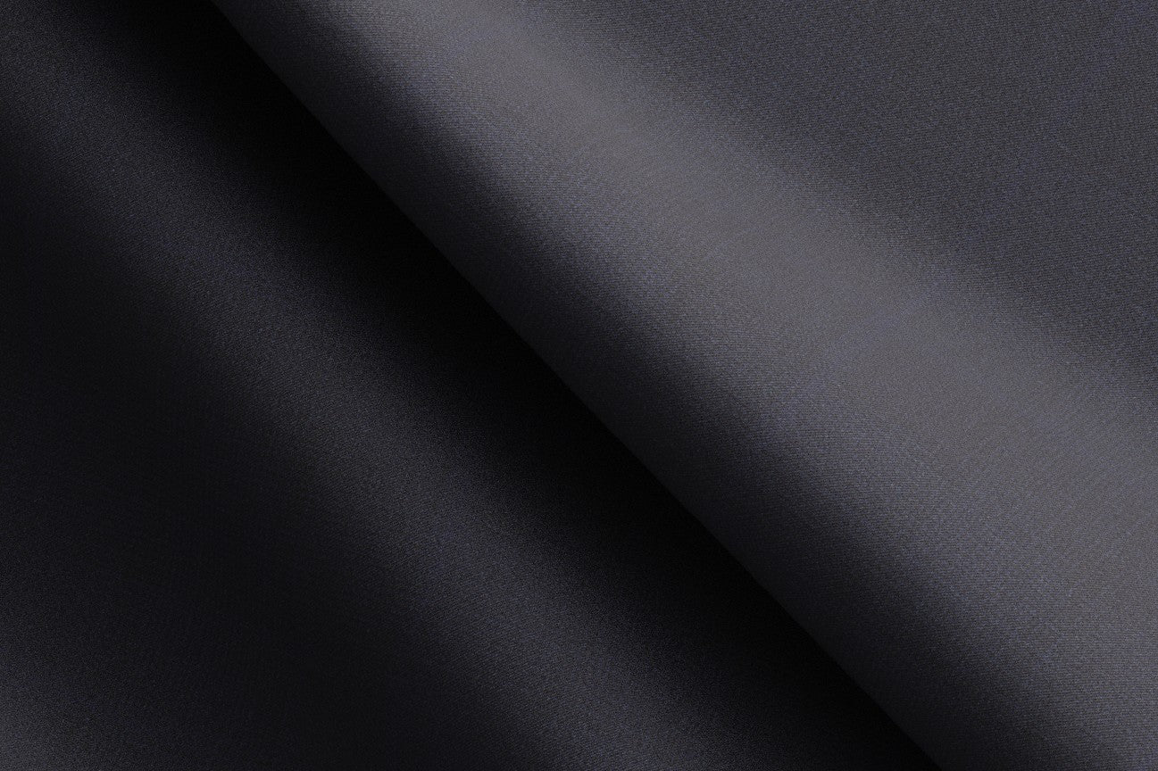 Pantalone con fascia su misura lana 150s blu Loro Piana