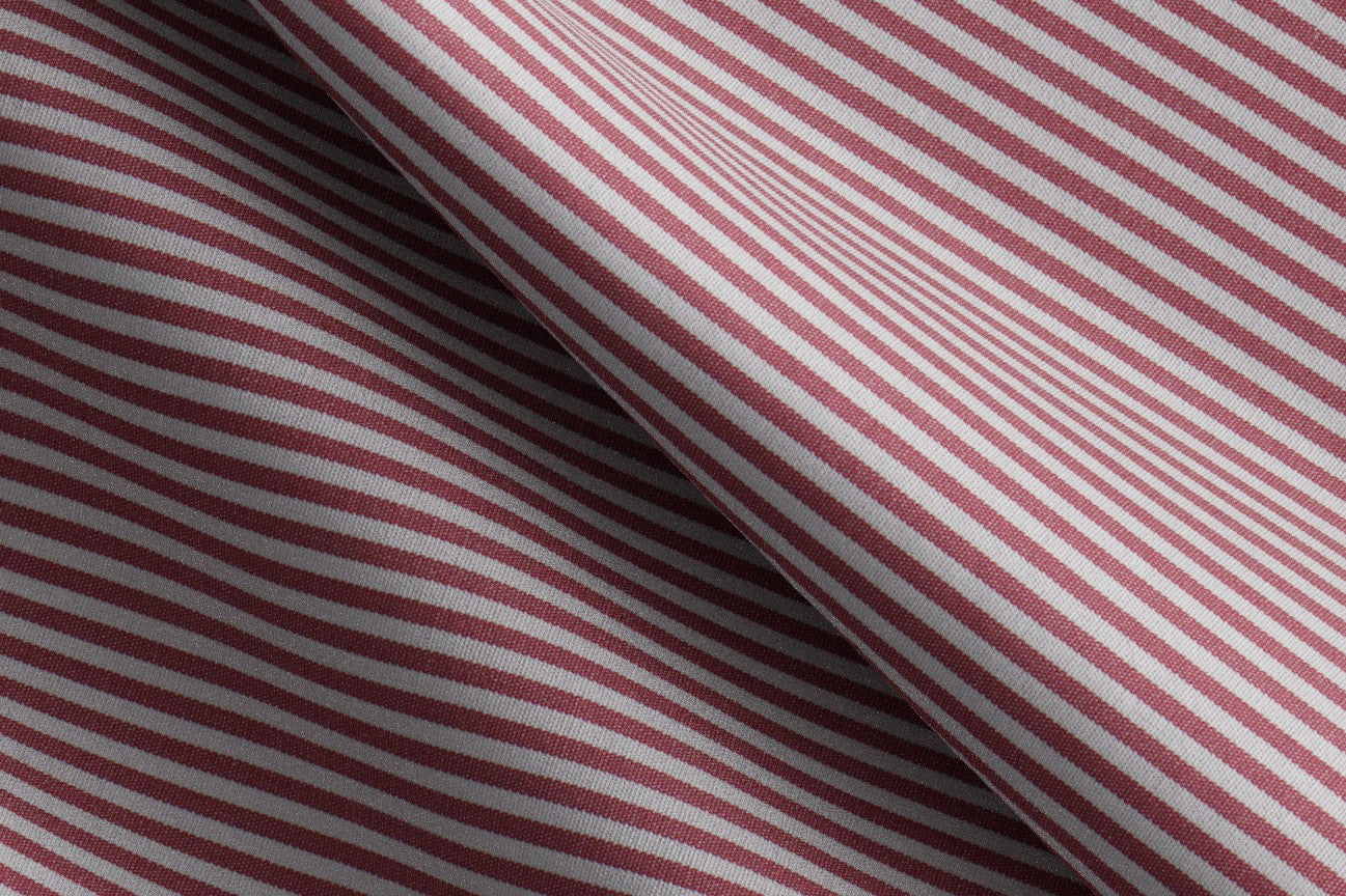 Camicia su misura cotone rigato rosso