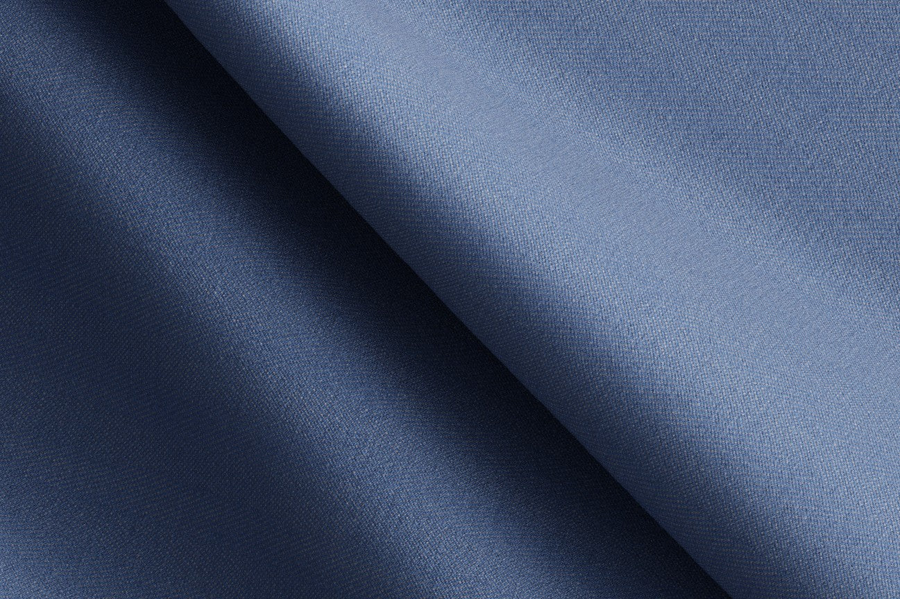 Pantalone con fascia su misura lana solaro 130s blu chiaro Caccioppoli