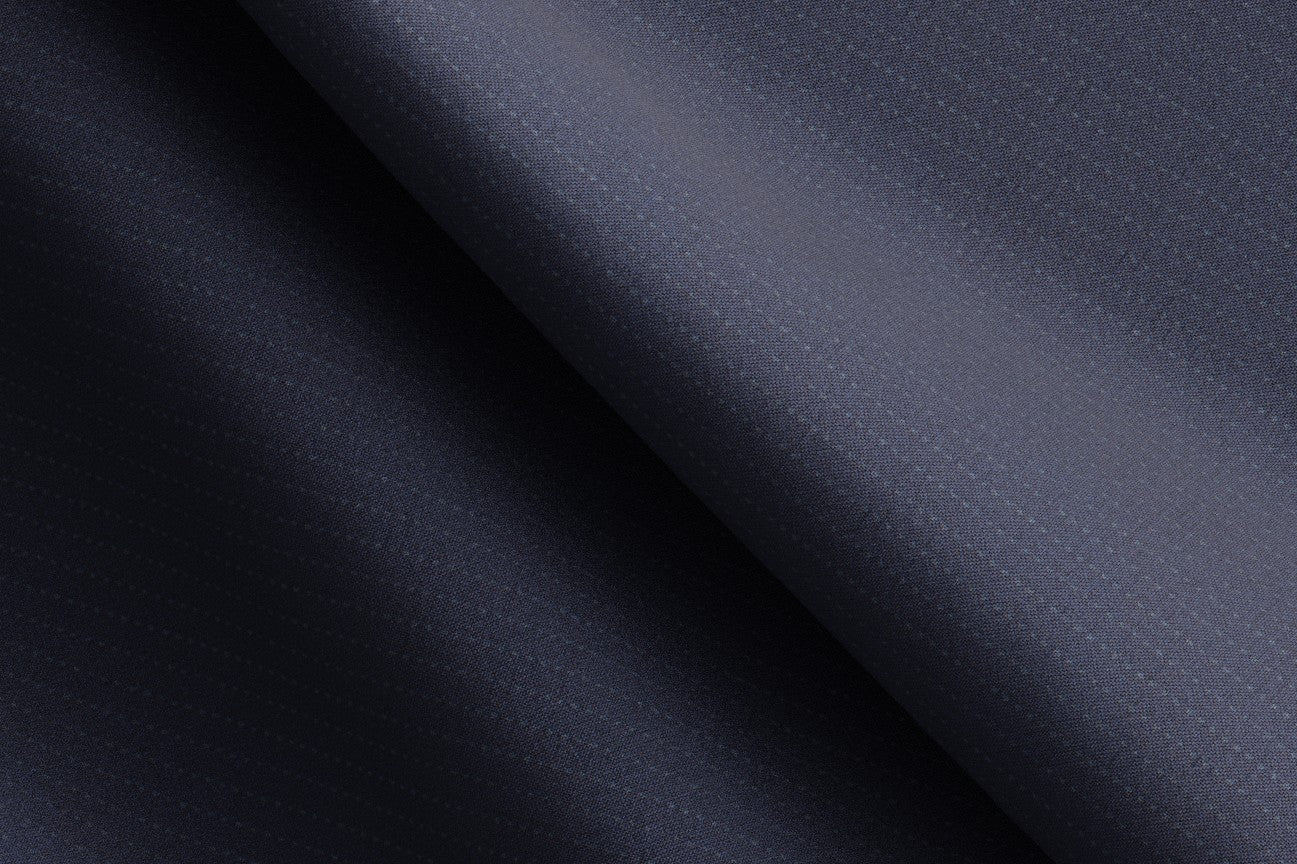 Pantalone su misura lana 130s rigato blu Caccioppoli