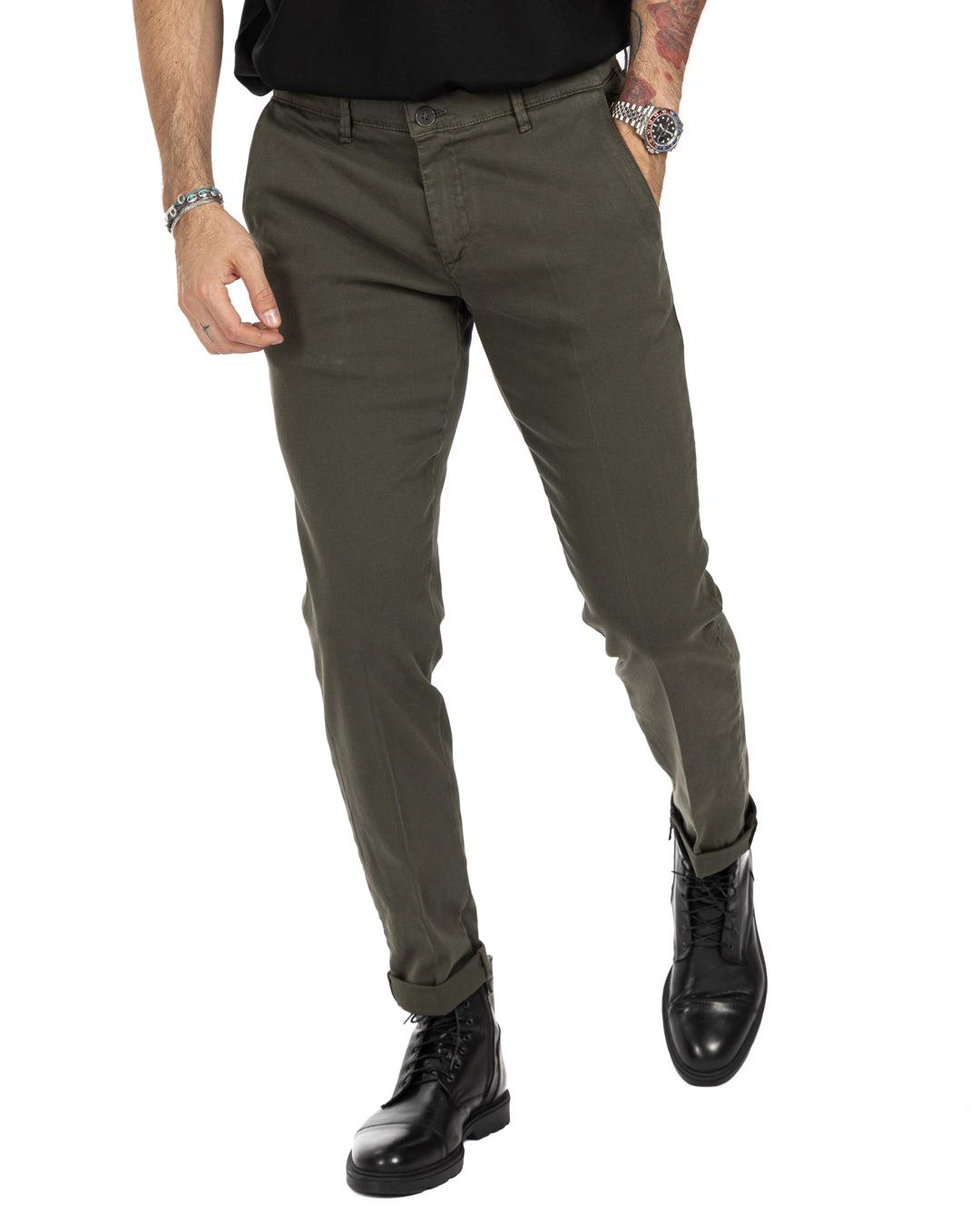 Pantalone Jack in cotone armaturato militare