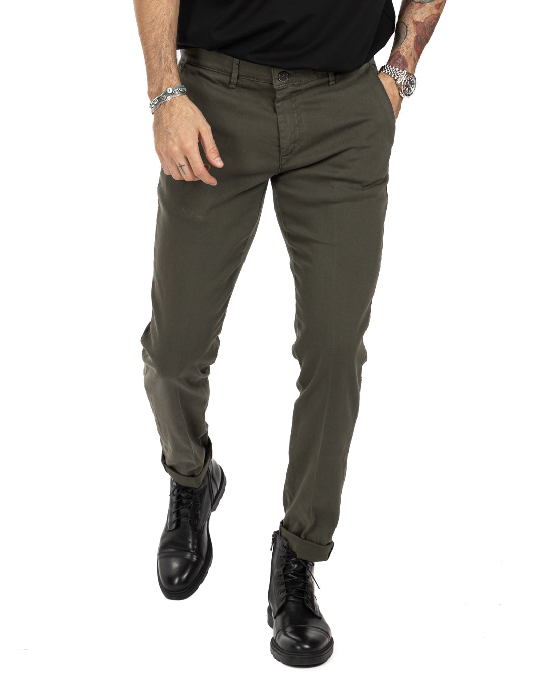 Pantalone Jack in cotone armaturato militare