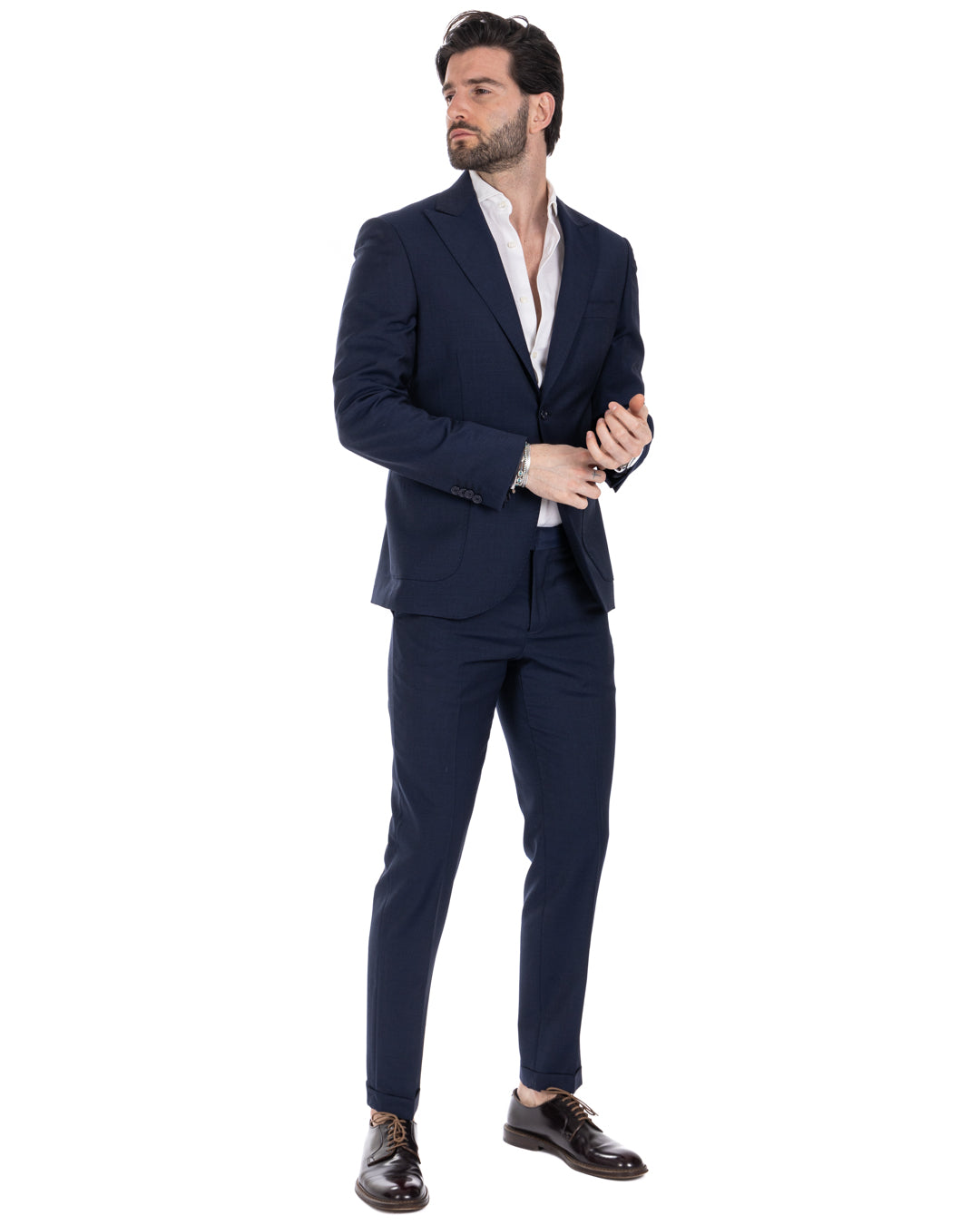 Napoli - abito blu in misto lana