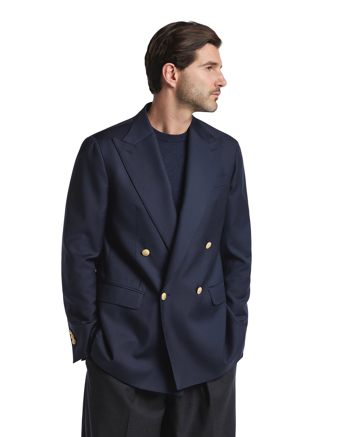 Blazer Roma in lana Perennial Canonico blu