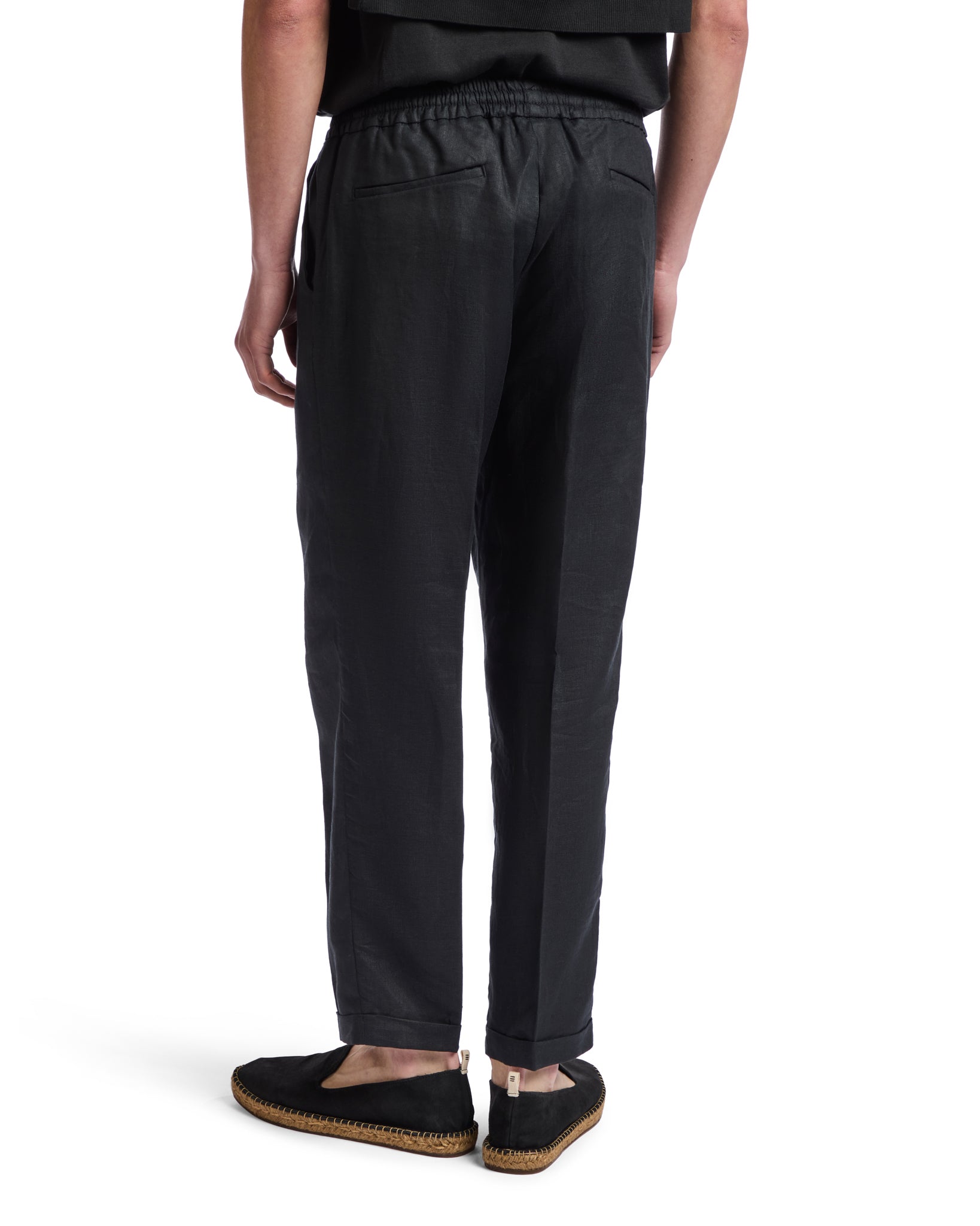 Pantalaccio Cary in puro lino nero