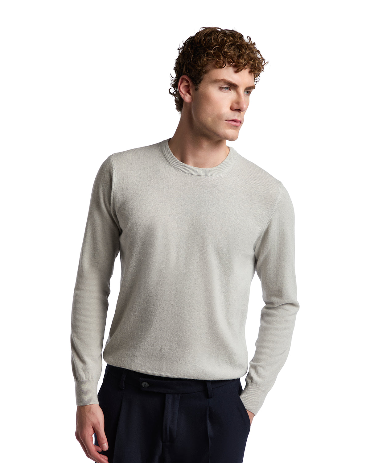 Girocollo Dustin in misto cachemire grigio