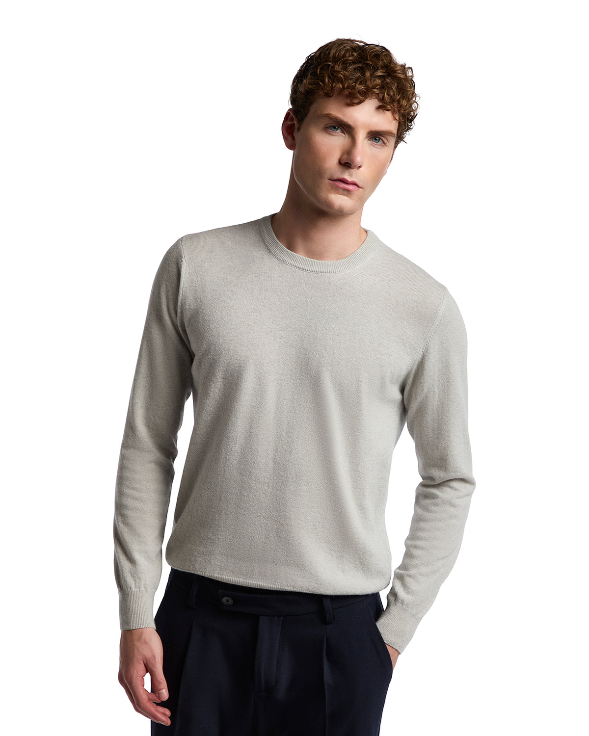 Girocollo Dustin in misto cachemire grigio