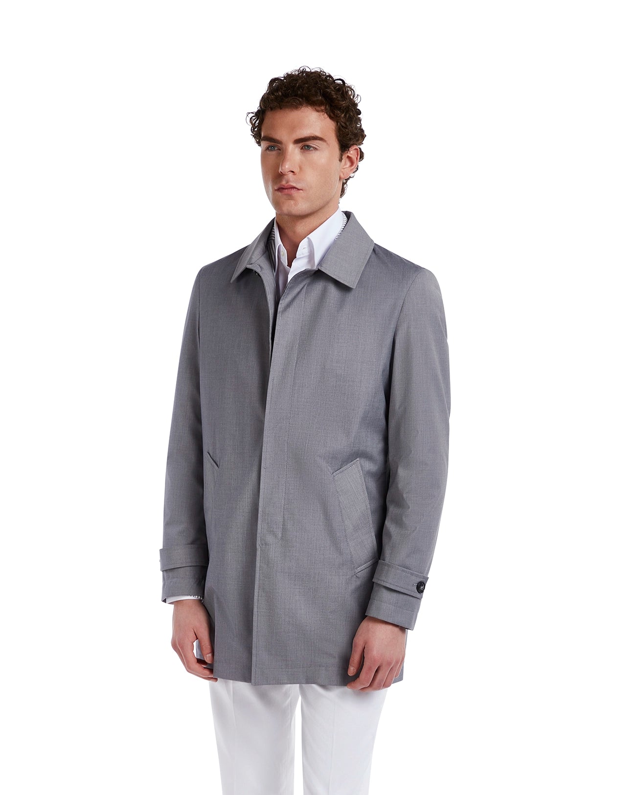 Trench Mantova sfoderato grigio