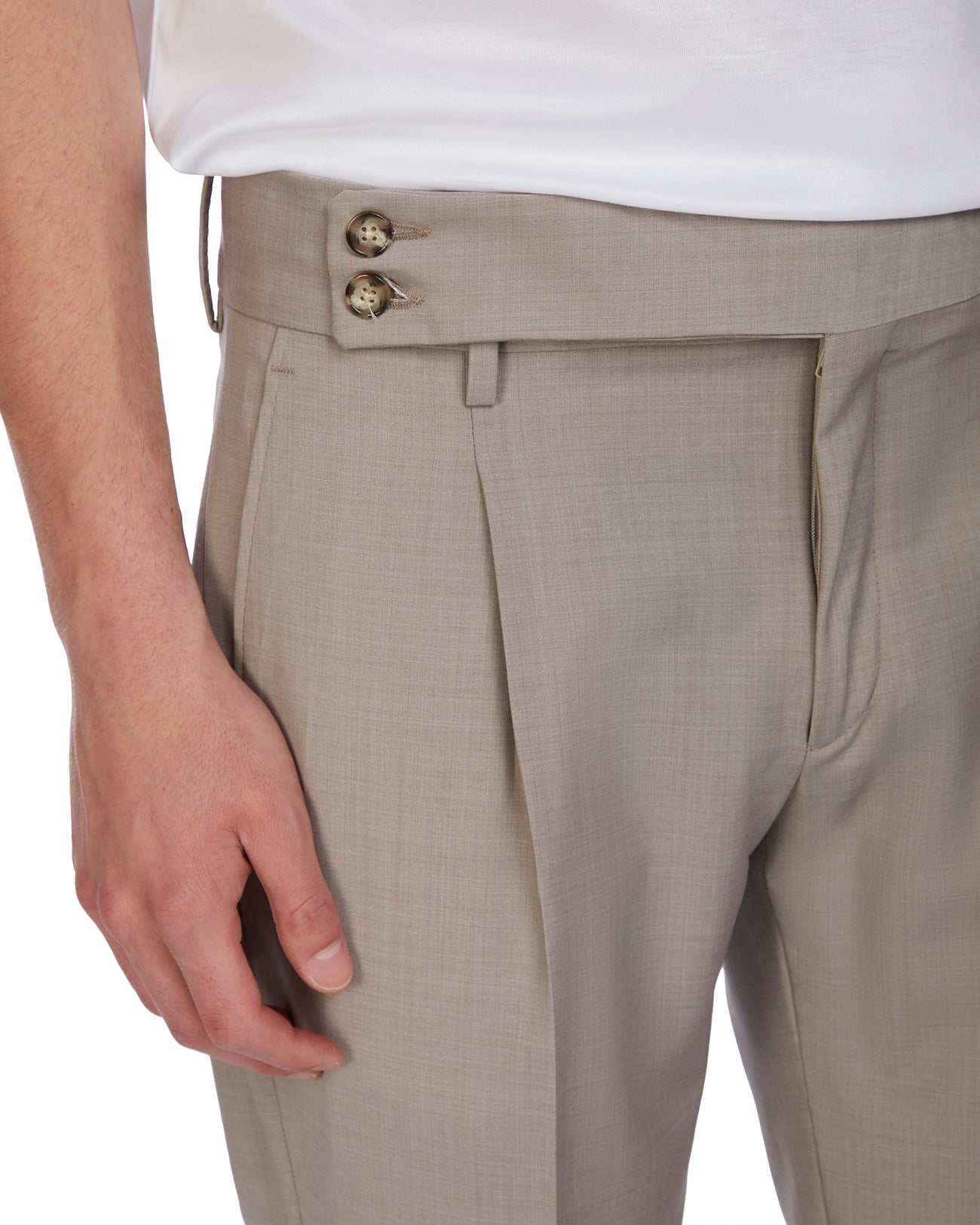Pantalone Harlem in lana beige