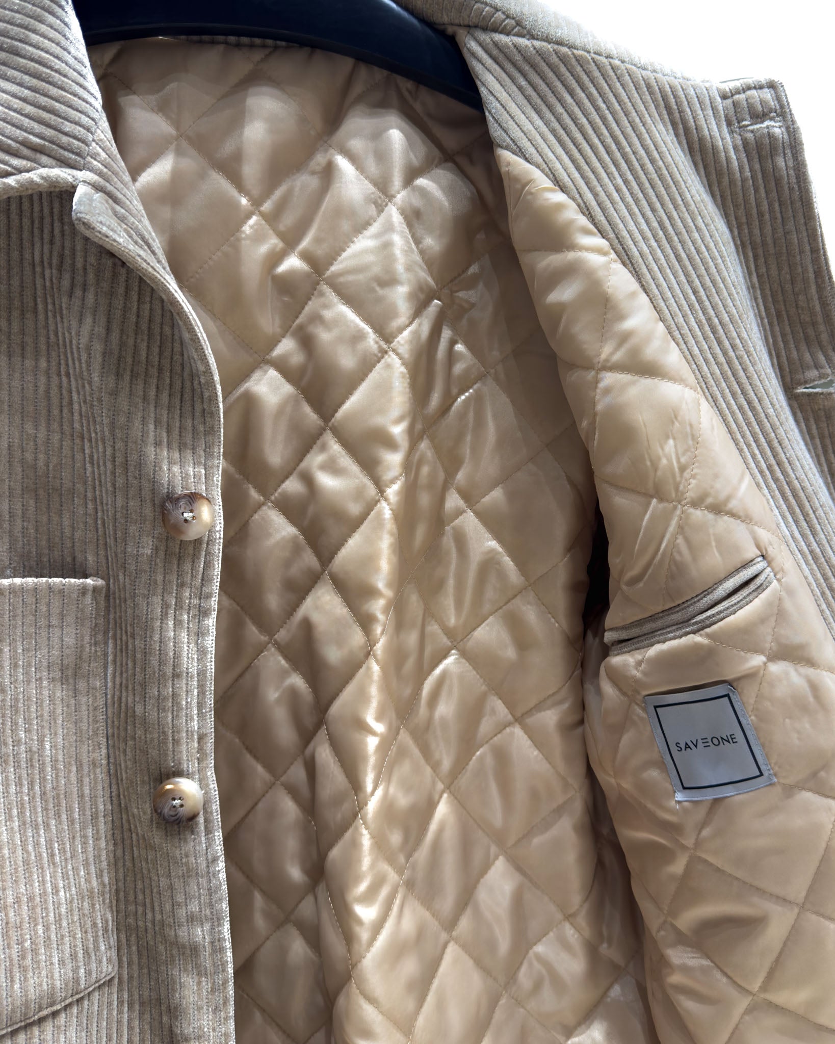 Giacca oversize Jeremie in velluto beige