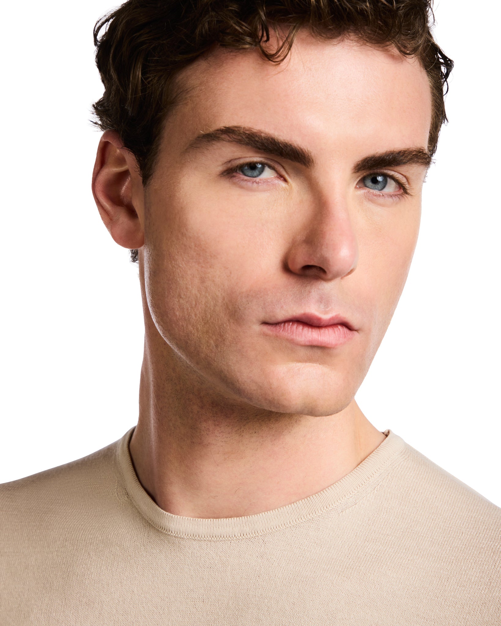 T-shirt Jannik in maglia beige