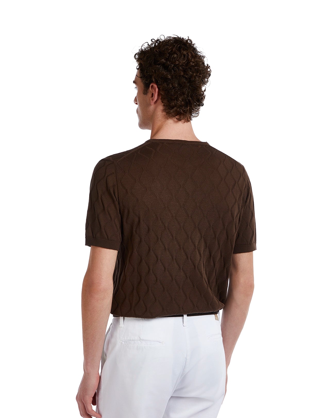 T-shirt Bjorn a onde in maglia moro