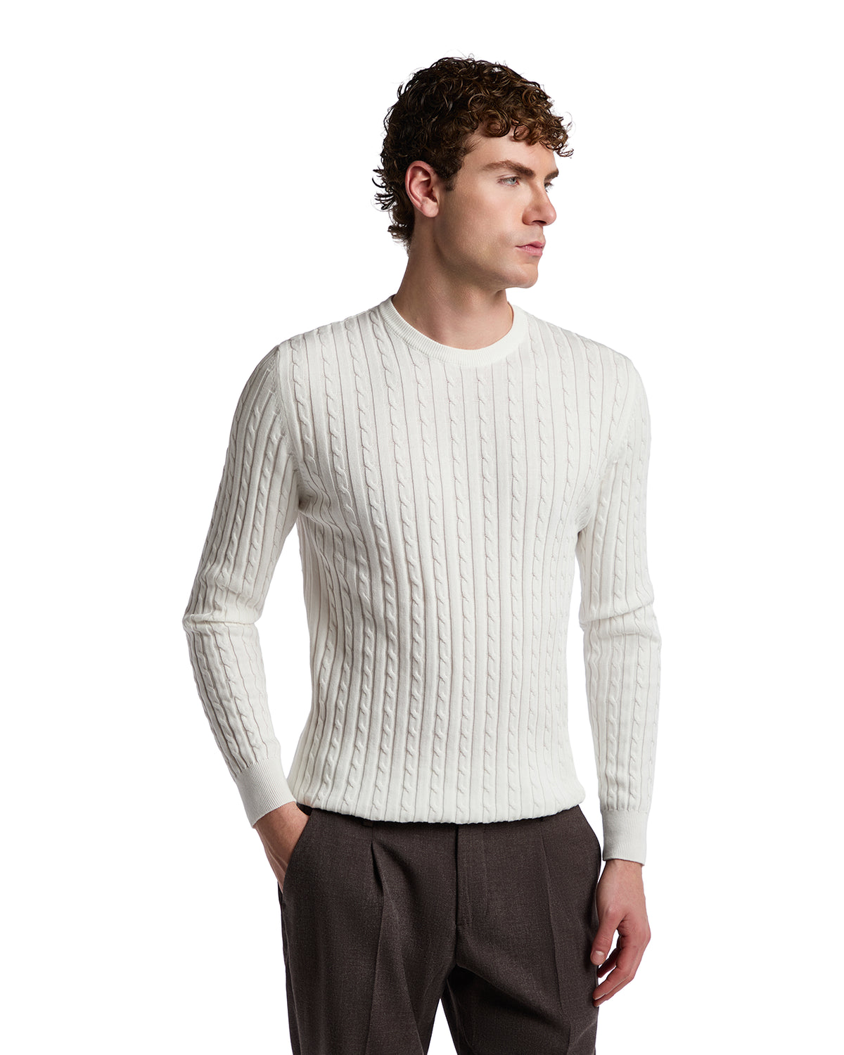 Maglione Fils in cotone panna