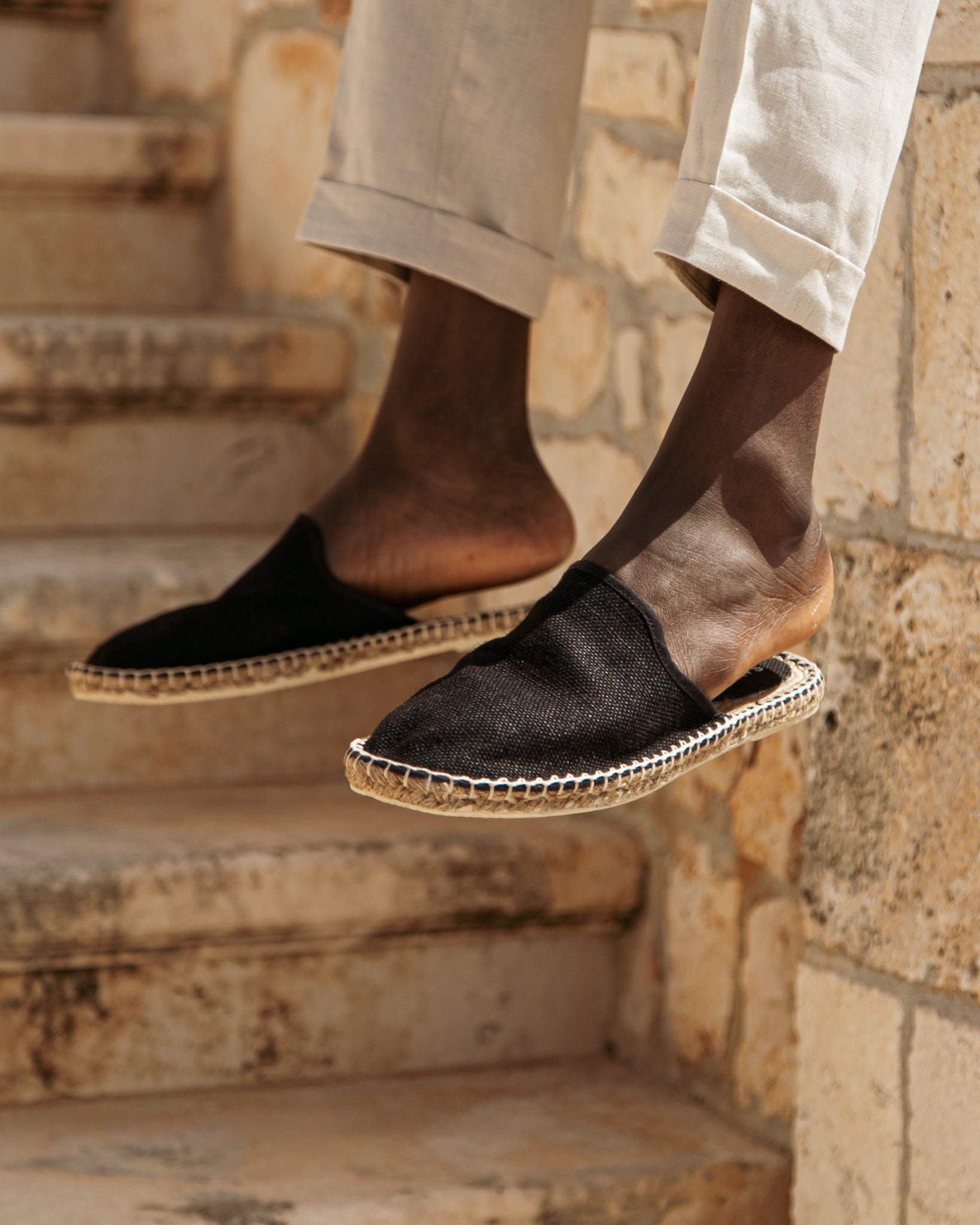 Mules Portofino espadrillas nera