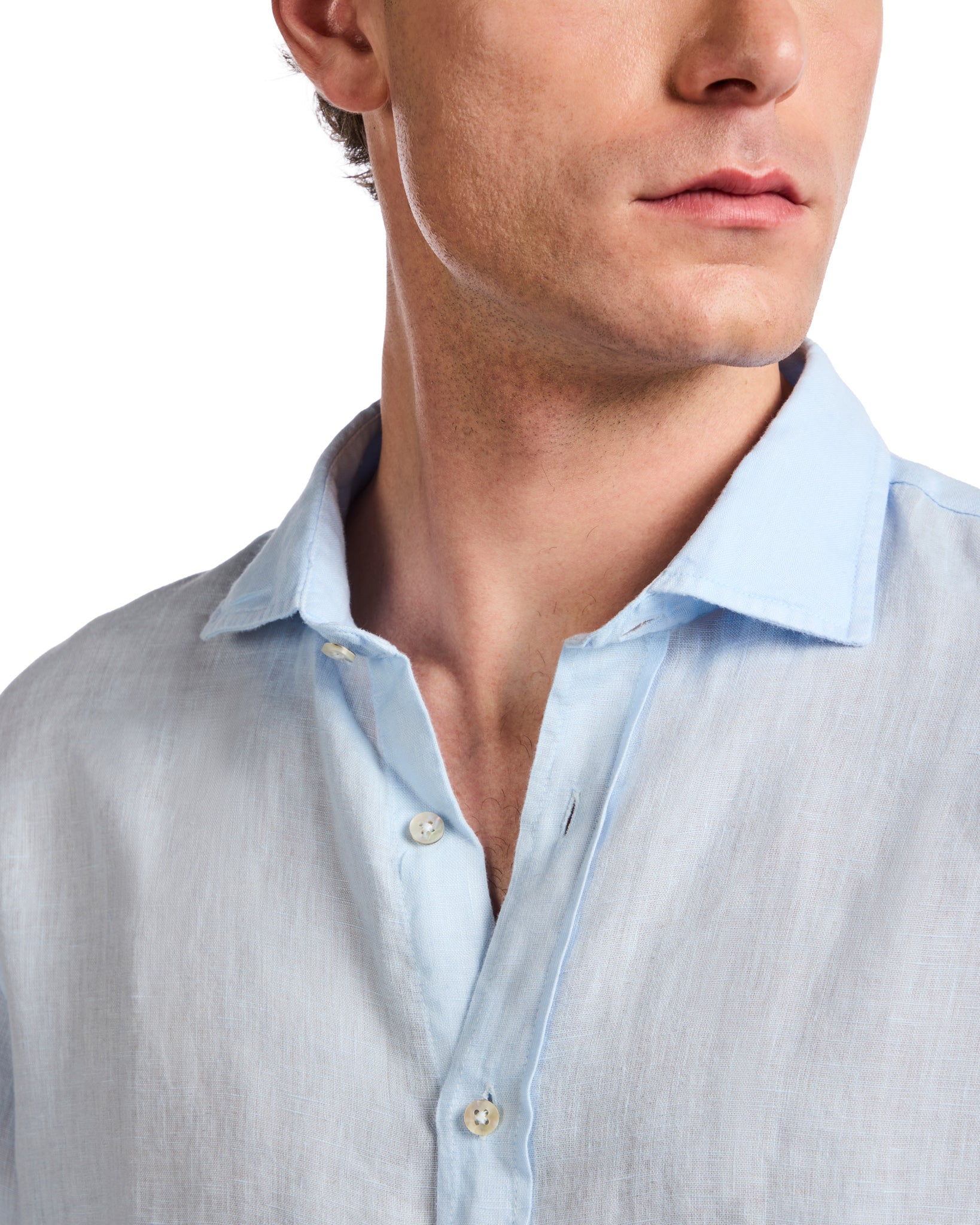 Camicia Montecarlo in puro lino azzurra