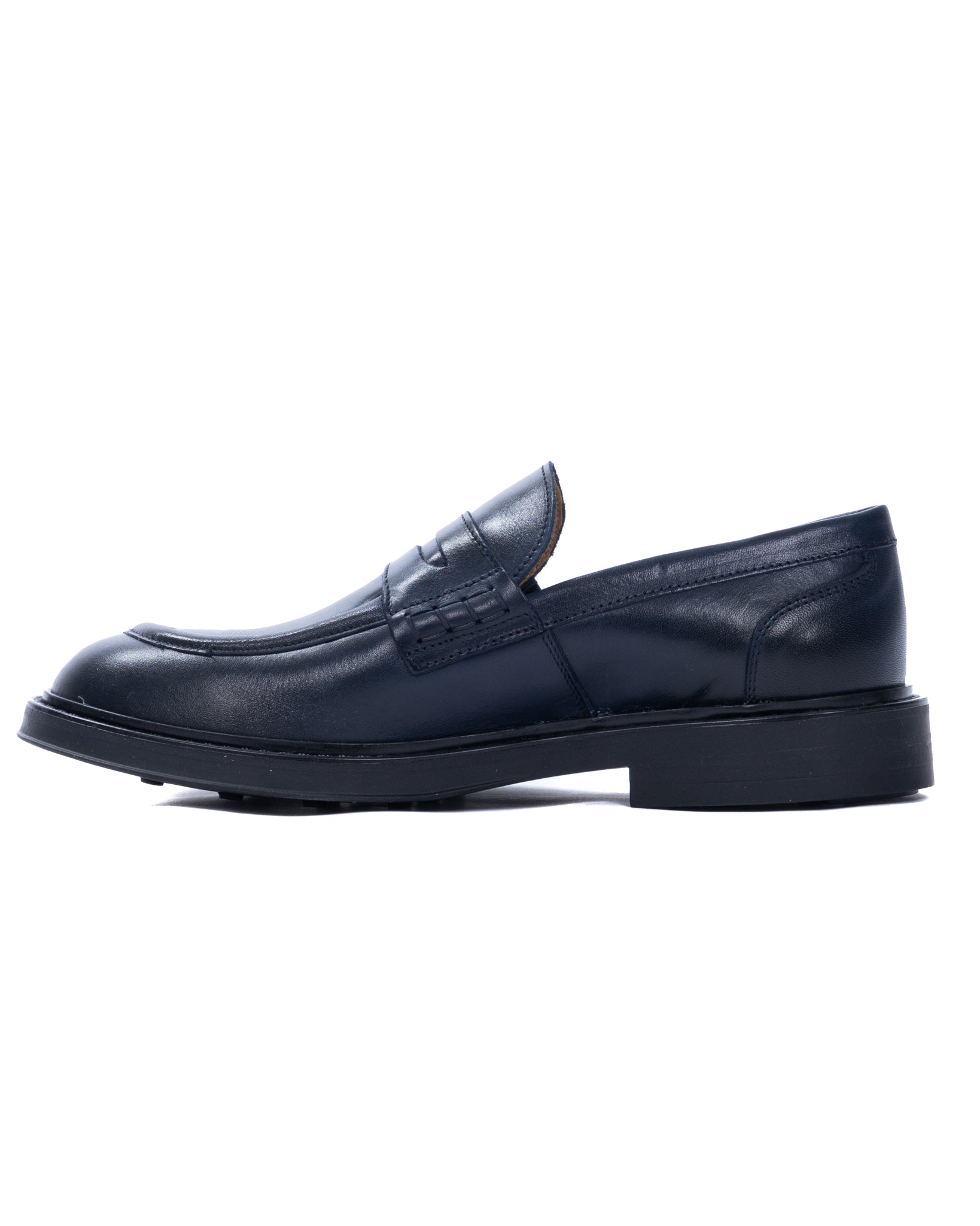 College Hector in pelle blu