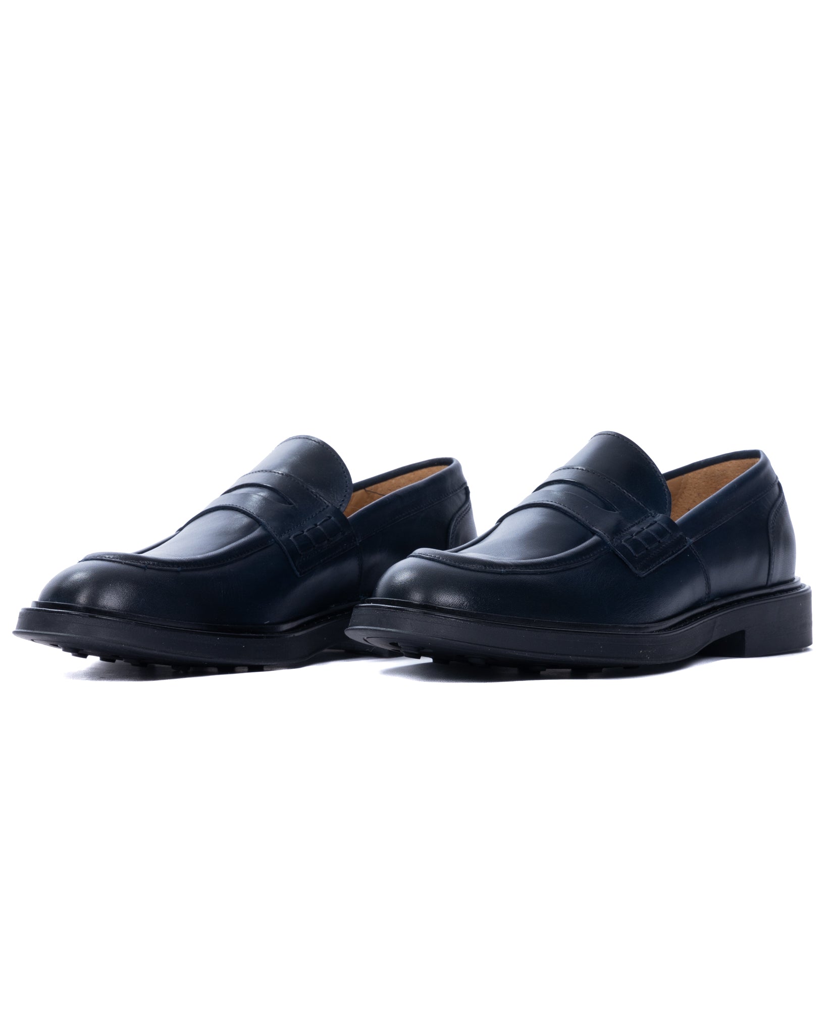 College Hector in pelle blu