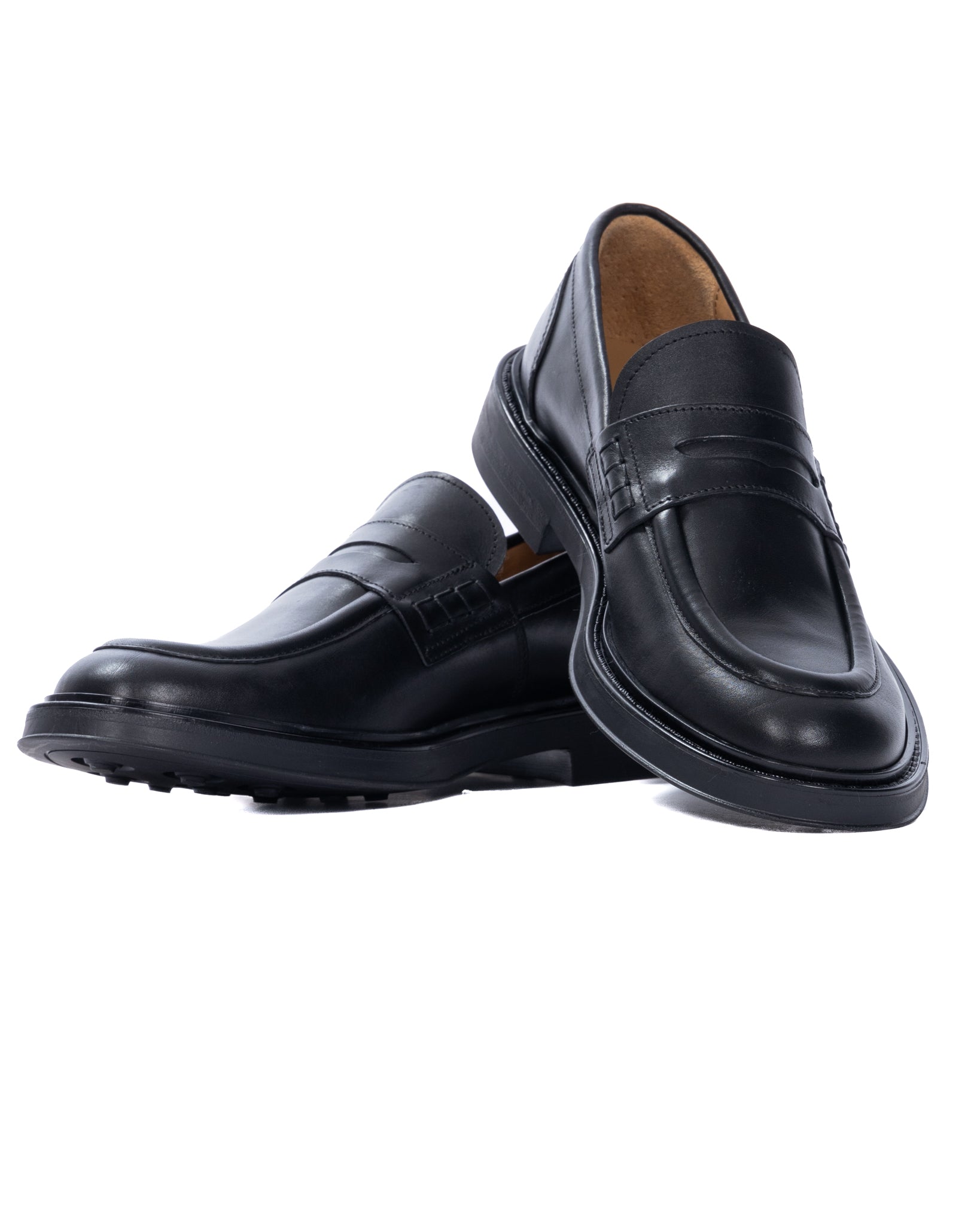 College Hector in pelle nero