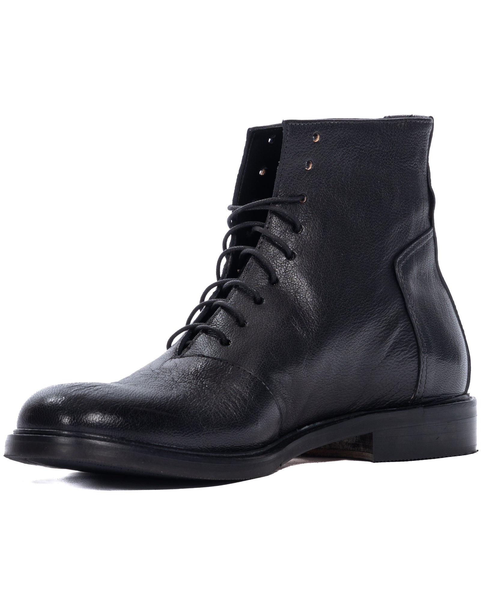 Scarponcino Houston in pelle nera