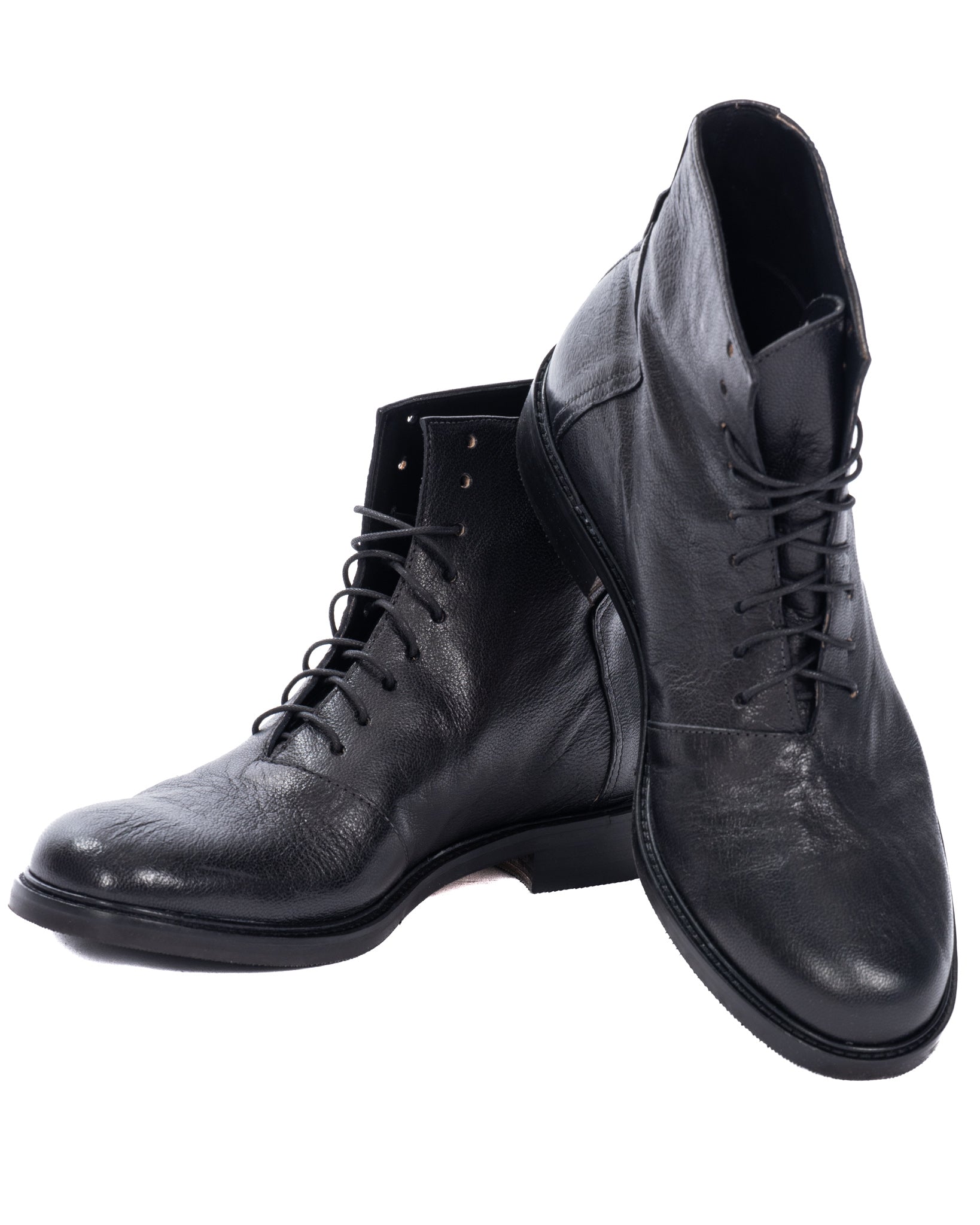 Scarponcino Houston in pelle nera