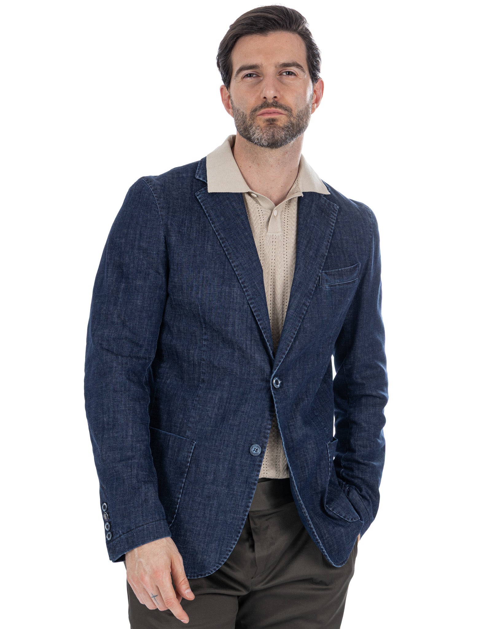 Giacca Spello in denim scuro