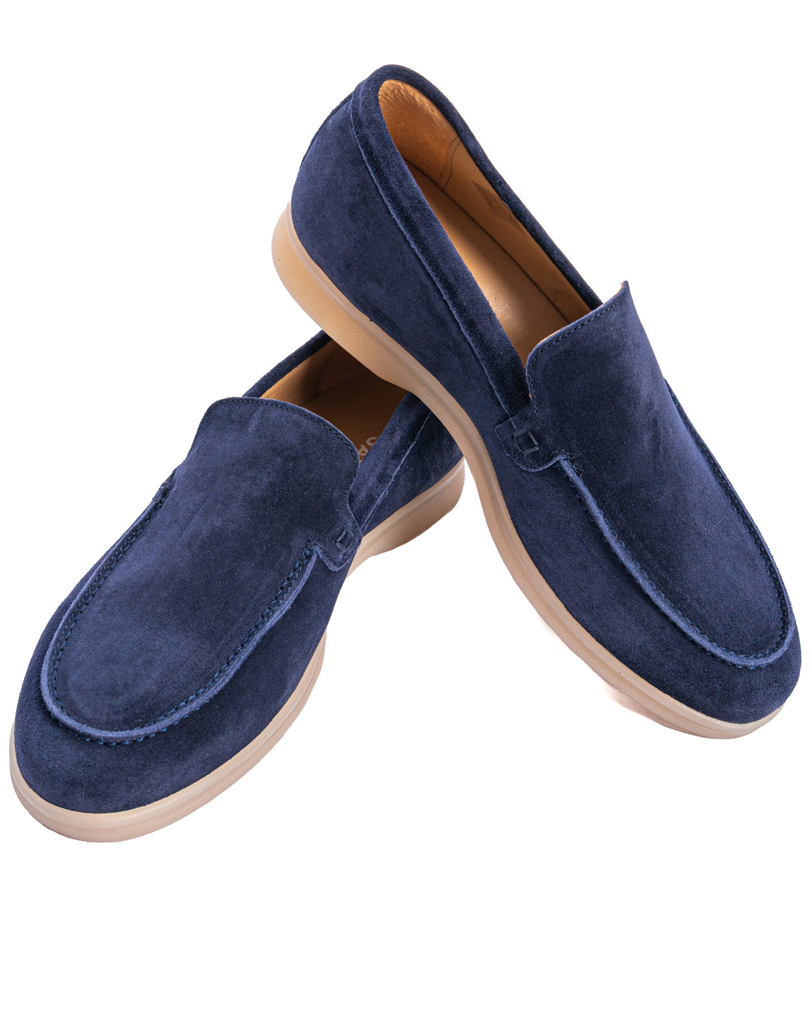 Mocassino Valeri scamosciato blu