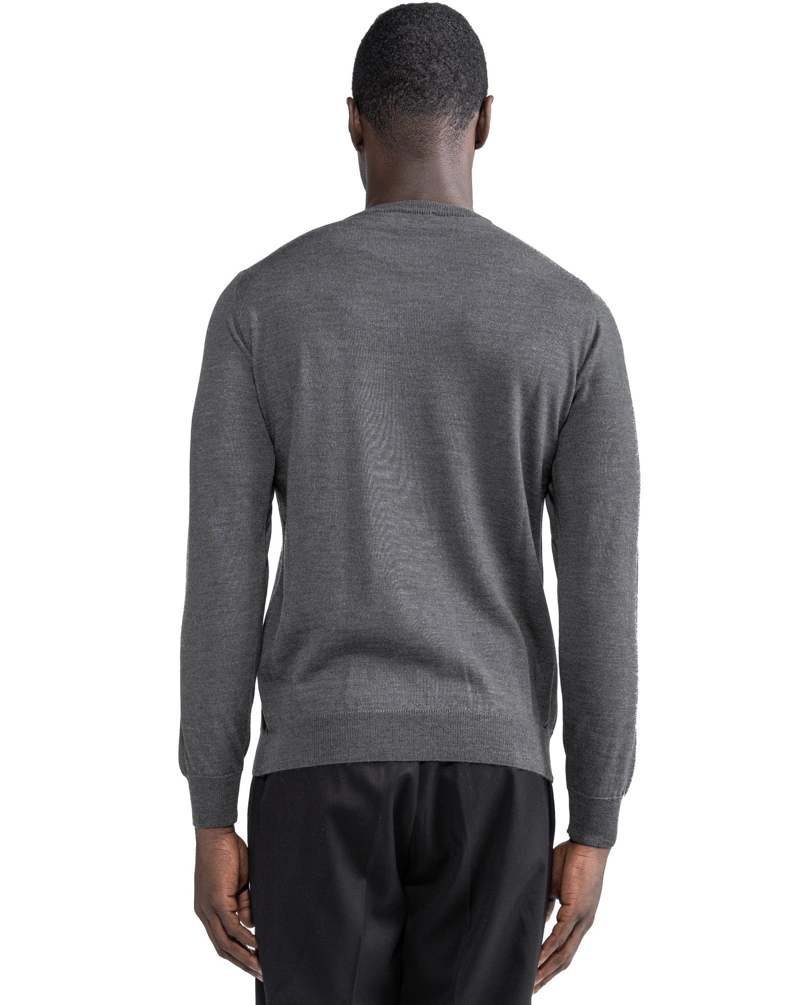 Girocollo Furore in lana merino Tollegno grigio