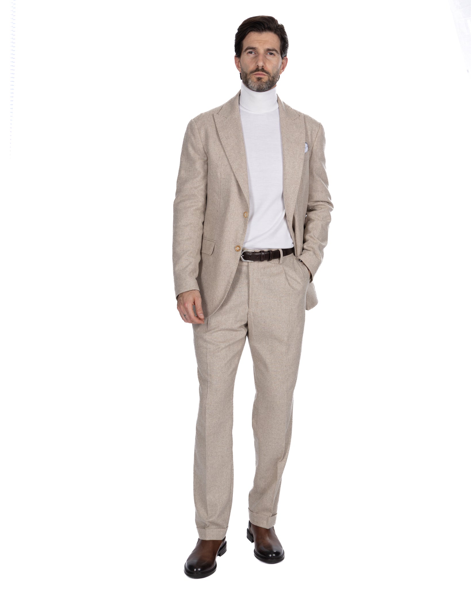 Pantalone Nikon in flanella beige