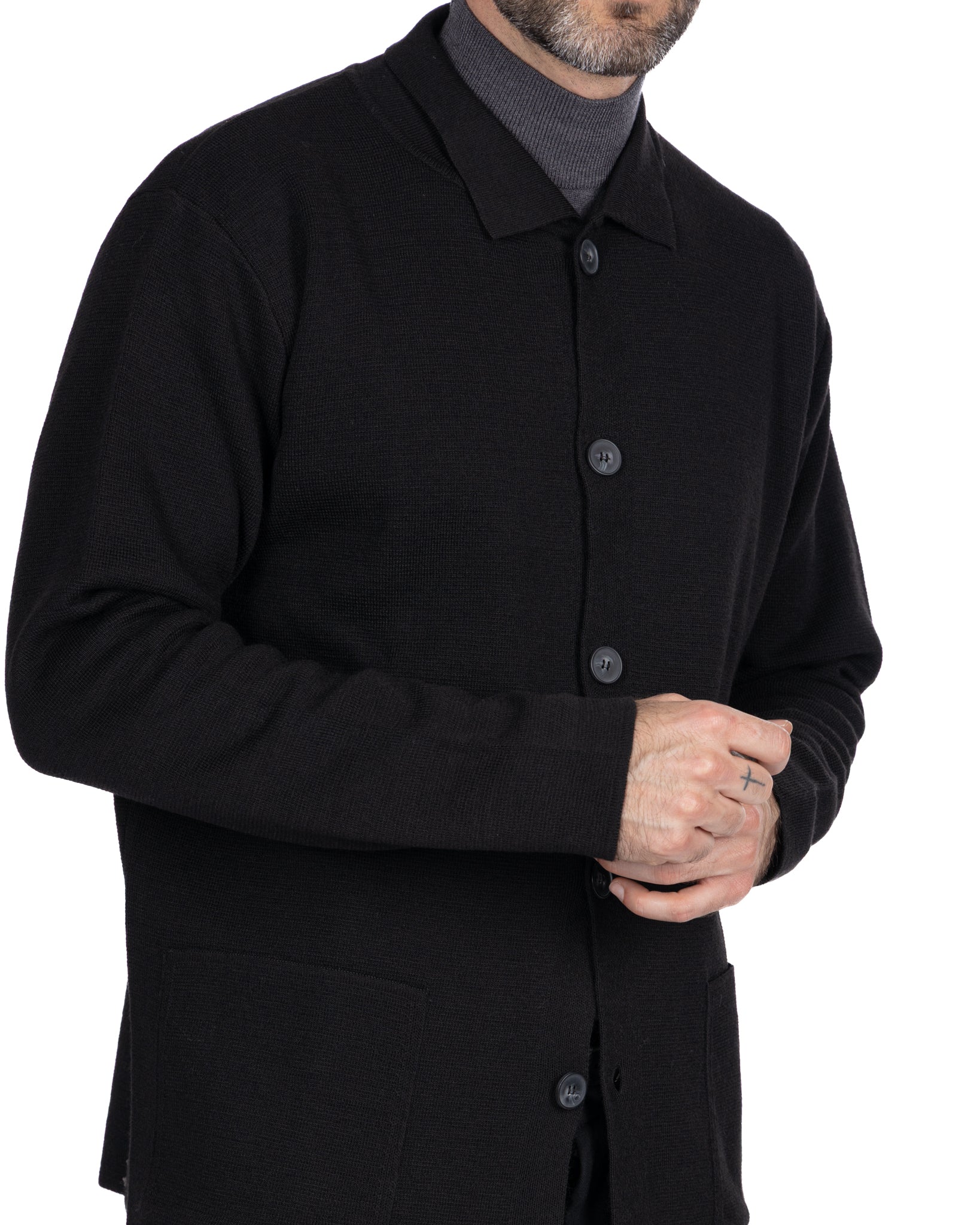 Giacca a maglia Krakatoa nero