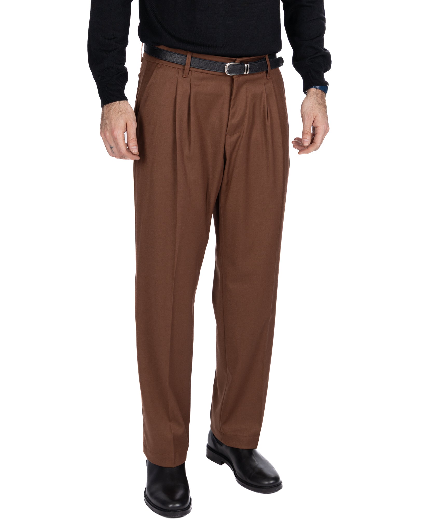 Pantalone largo Kevin tabacco