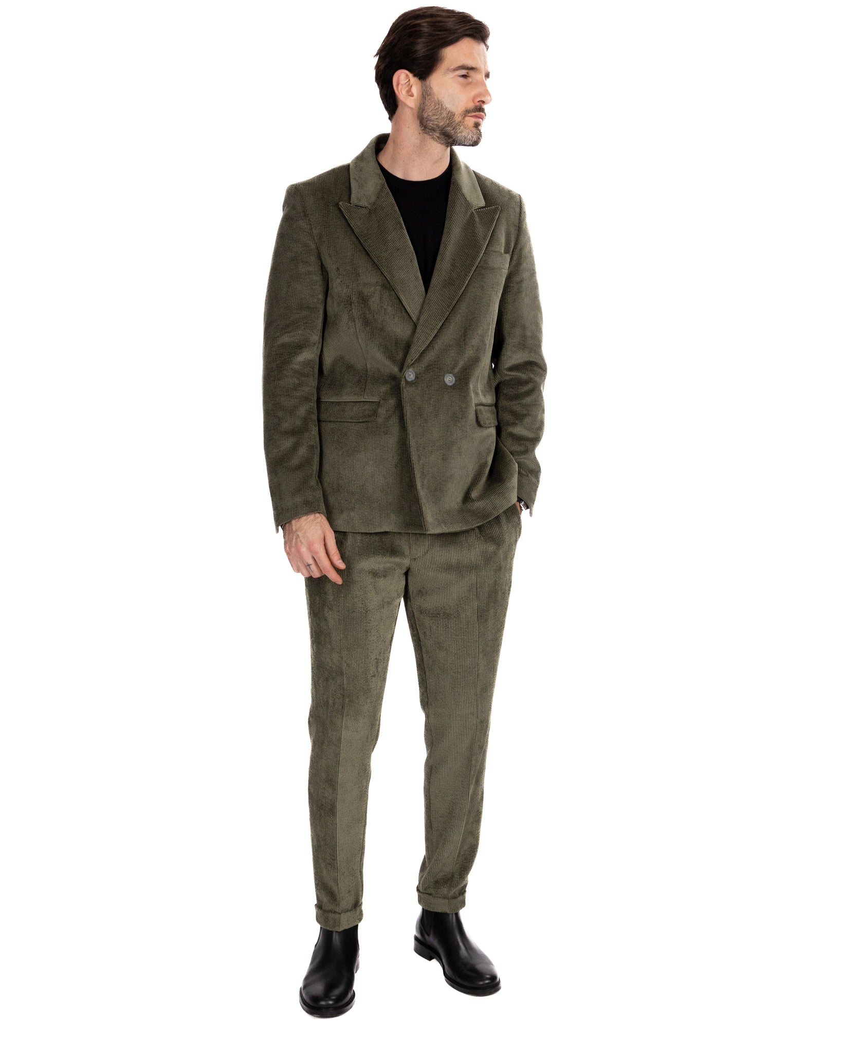 Giacca Bond in velluto militare