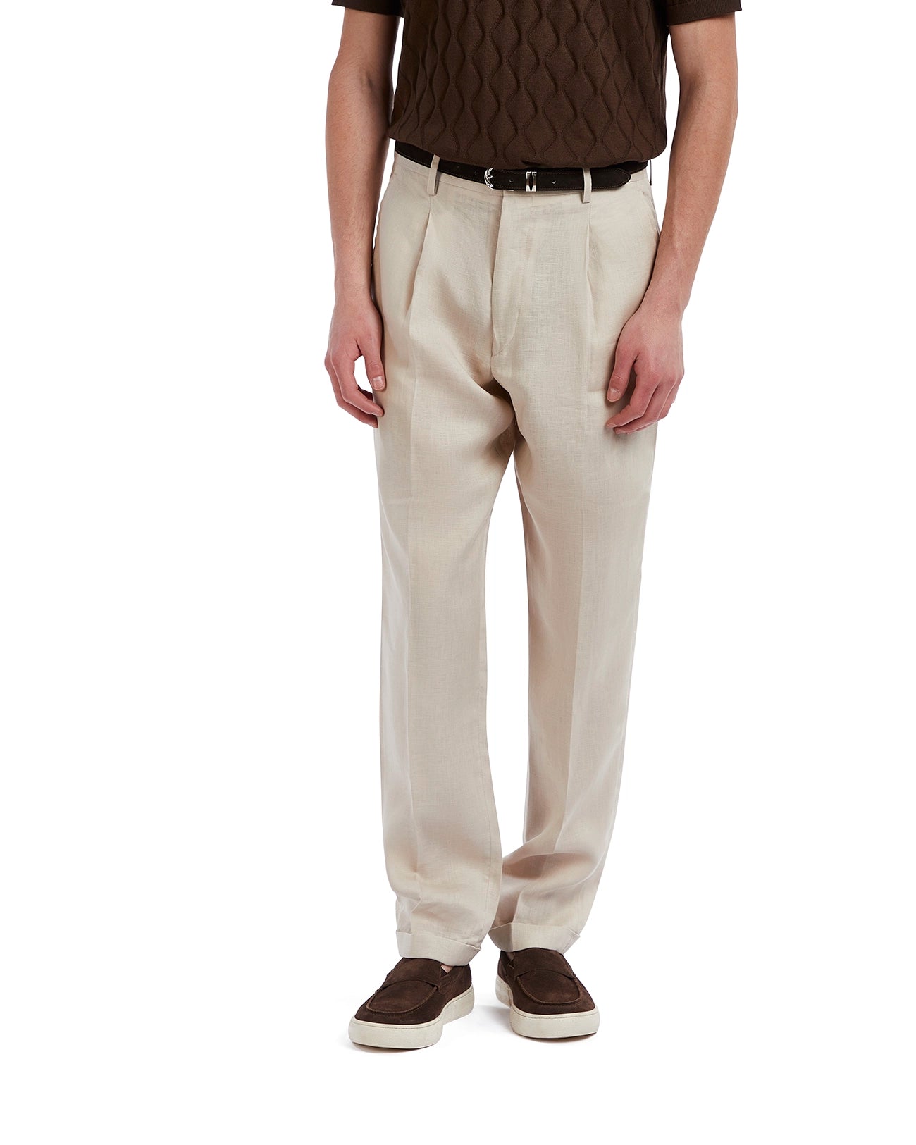 Pantalone Piana in puro lino spago