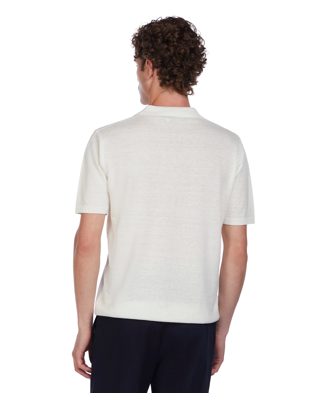 Polo Bandol in lino e cotone bianco