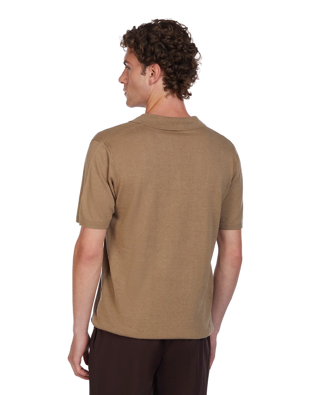 Polo Bandol in lino e cotone fango