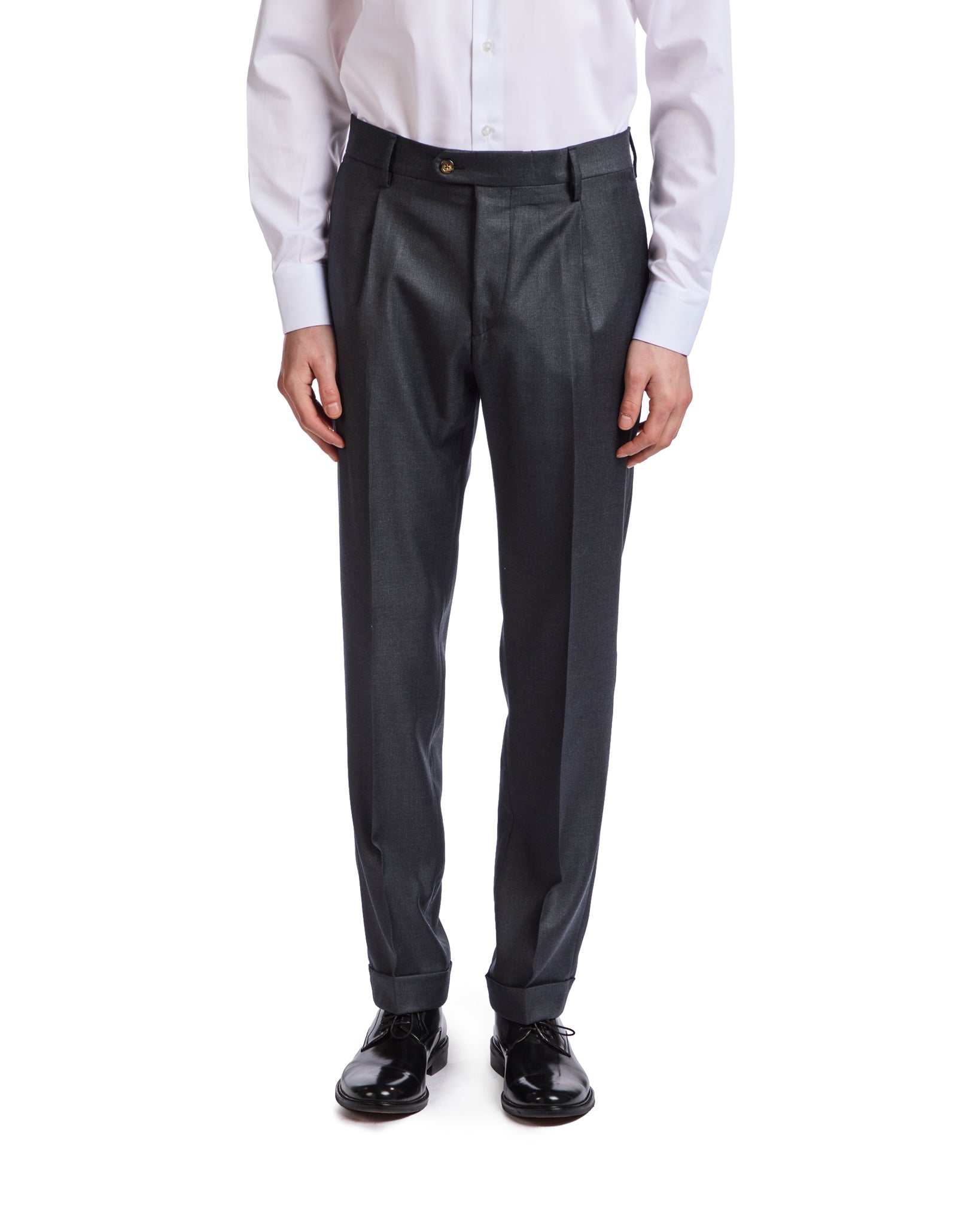 Pantalone Staten in lana Canonico antracite