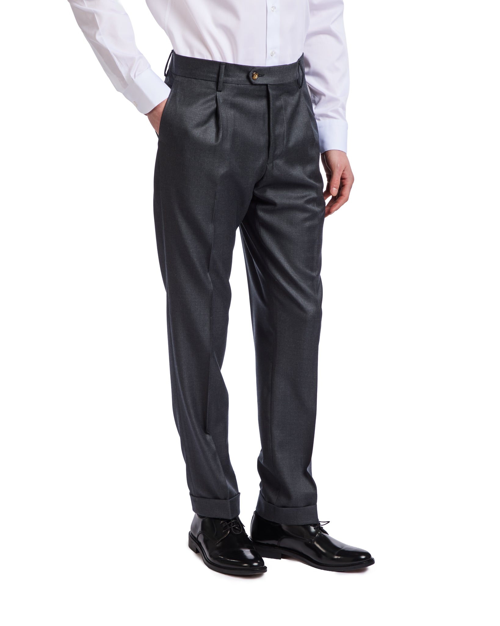 Pantalone Staten in lana Canonico antracite
