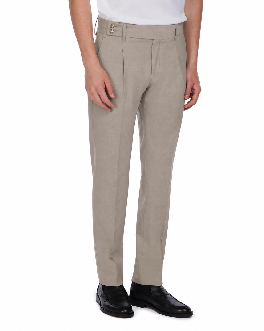 Pantalone Harlem in lana beige