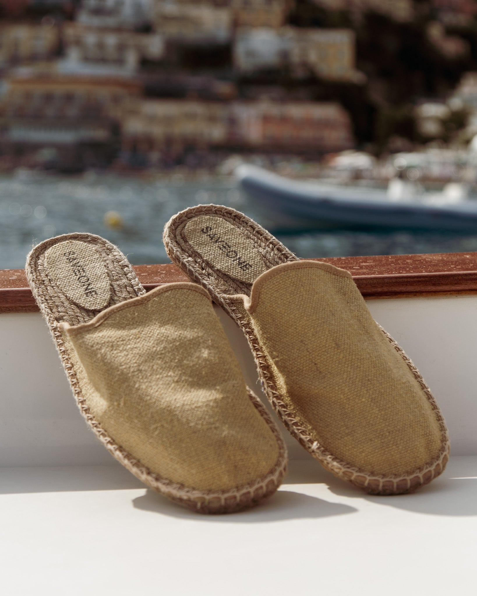 Mules Portofino espadrillas cammello