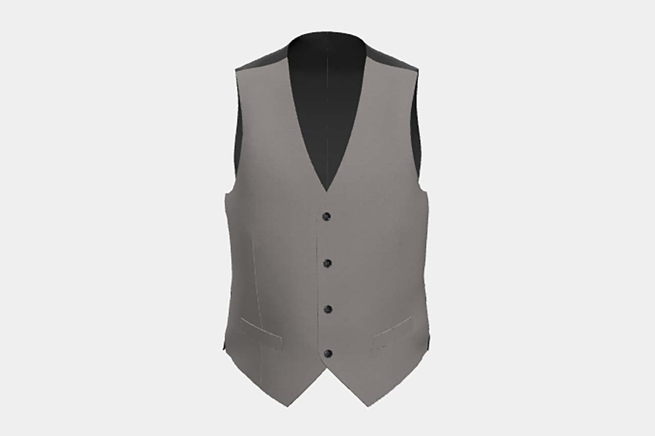 Gilet su misura lana 110s beige Canonico