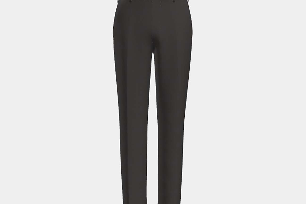 Pantalone su misura lana 130s finestrato marrone Caccioppoli