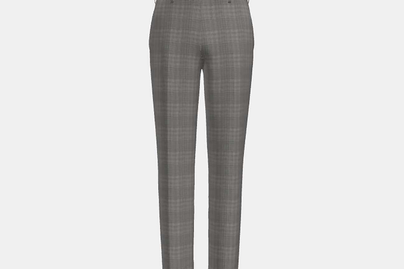 Pantalone su misura lana e seta 150s nero Caccioppoli
